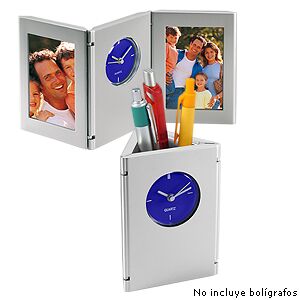 Porta-Lapices con Reloj