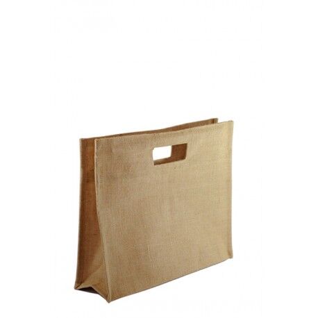 Bolsa de yute BJ05C. 35 cm de alto, 40 cm de ancho y 15 cm de fuelle.